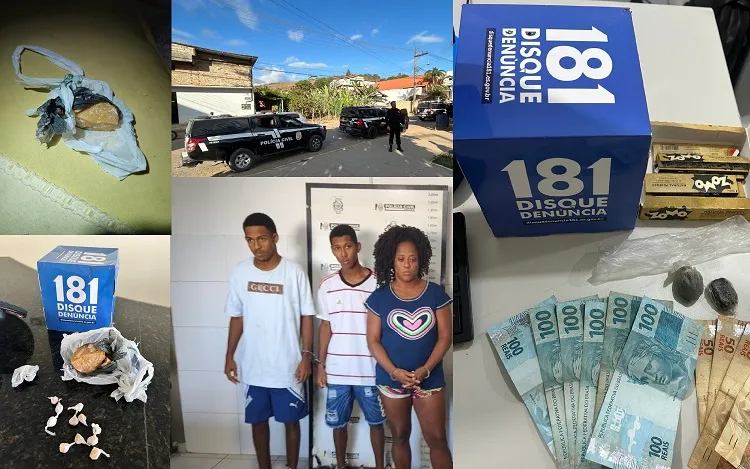 Família no crime: Mãe e dois filhos presos em Rio Bananal pela Polícia Civil