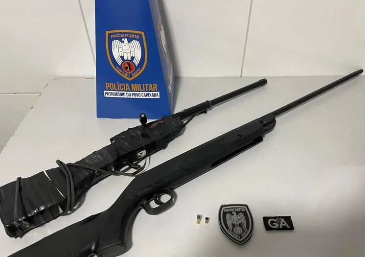 Armas apreendidas com menor no Planalto, Linhares. E não é a primeira vez