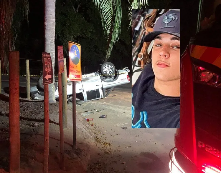 Carro capota e jovem morre na Rodovia Roberto Calmon, Linhares