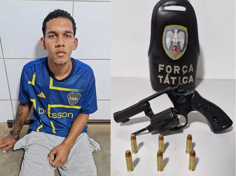 Suspeito luta com PM da Força Tática em ocorrência de apreensão de arma de fogo em Linhares