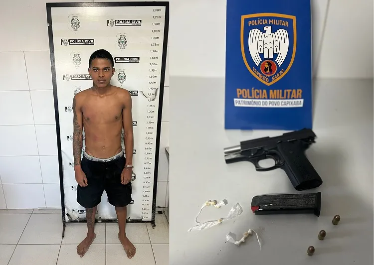 Jocafe 1: Jovem tenta fugir, mas PM age rápido, cumpre mandado e ainda efetua apreensões