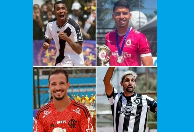 Craques cariocas no Beach Soccer no ES. Confira a tabela de jogos