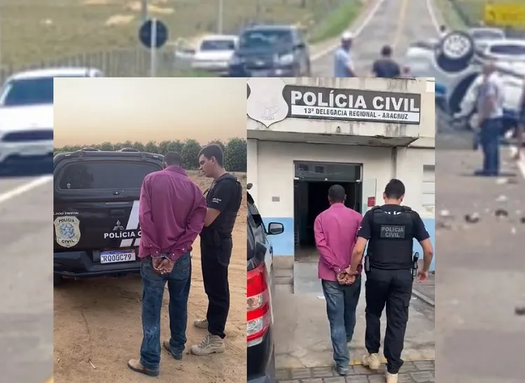 Preso homem que causou acidente com dois óbitos em Linhares. Mando cumprido pela PC de Aracruz