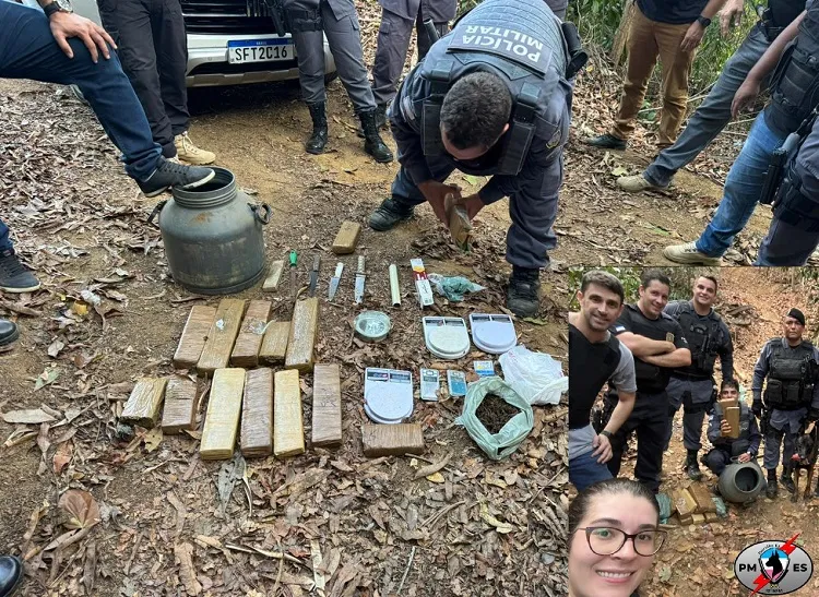 14 tabletões apreendidos pela K-9 de Linhares, em ação em Vila Valério