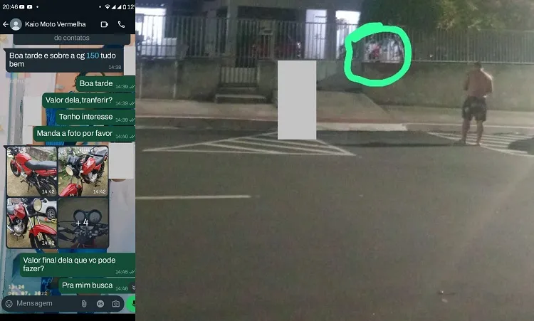 Trabalhador chora ao cair no golpe do anúncio em Linhares. “Fiz pix, fiquei sem dinheiro e sem a moto”