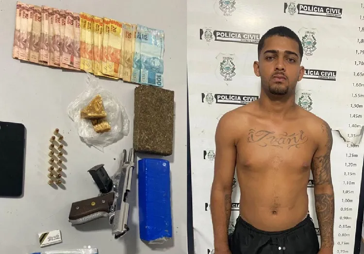 Preso suspeito de tentar matar menor em Sooretama. Drogas e armamento apreendidos