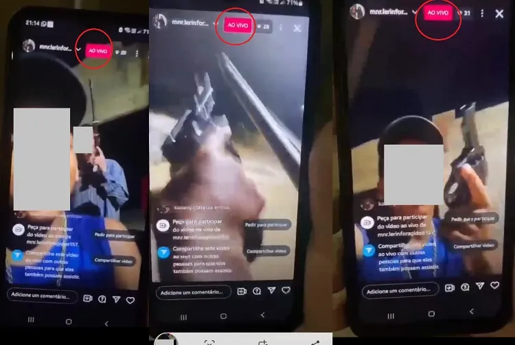 Grupo exibe armas e desafia oponentes ao vivo em live no Residencial Rio Doce, Linhares
