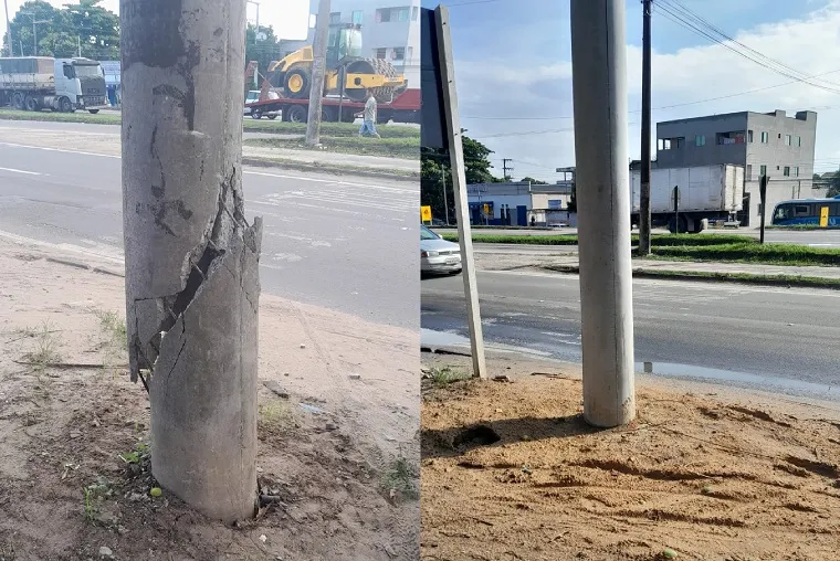 Leitora agradece por poste trocado. O anterior causava risco bem em frente a um Ceim, em Linhares