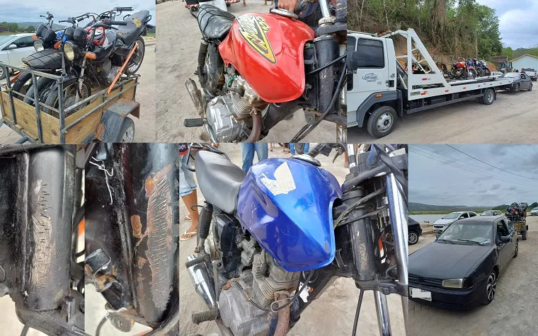 Deu ruim no grau: Motos barulhentas adulteradas apreendidas pela PM em Sooretama