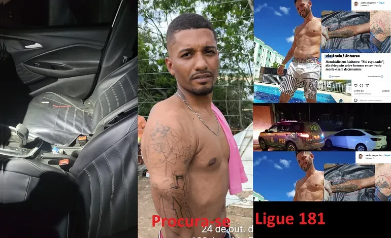 Pablo foi usar droga com assassinos. PC divulga foto de envolvido que fugiu, e nome de casal preso