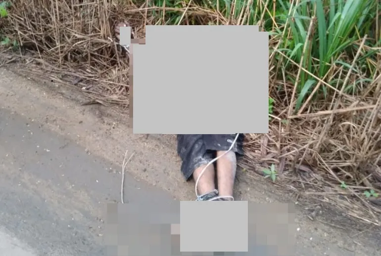 Homicídio: Vítima estava com pés e mãos amarrados, Estrada Jataipeba, Linhares