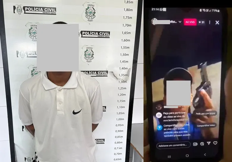 Mandado: Adolescente da “live do crime” é apreendido pela PM em Linhares