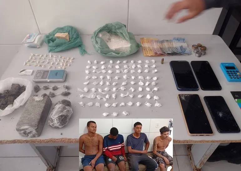 Na pousada: mais de 1kg de droga apreendido e suspeitos detidos em Regência, Linhares