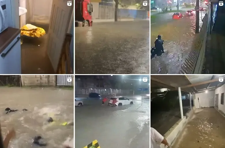Muita chuva em Linhares: Água invade casas e leva desespero em diversos bairros