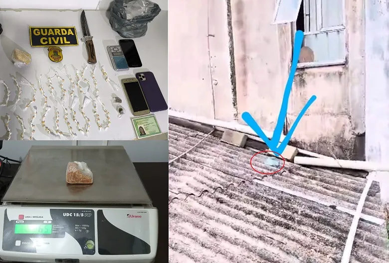 Namorado abandona amada em cena de boca de fumo estourada pela GCM no Centro de Linhares