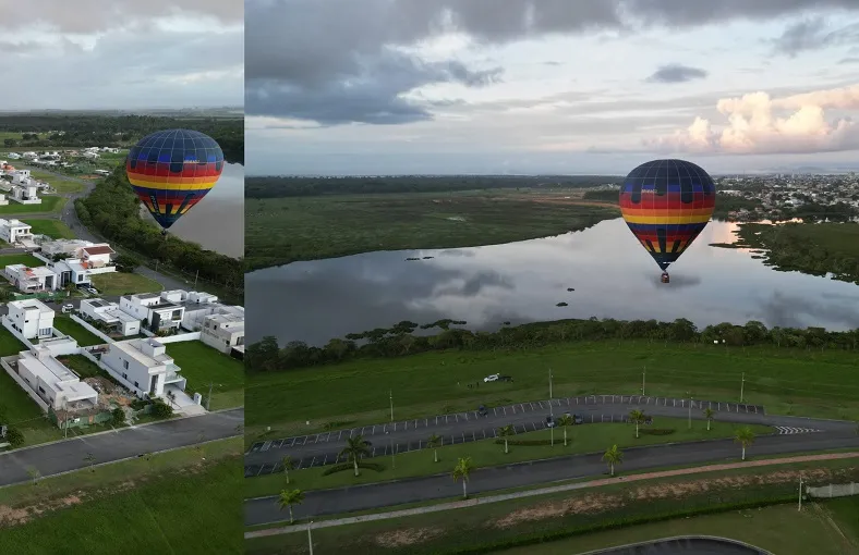 Até voo romântico de balão na nova atração turística de Linhares