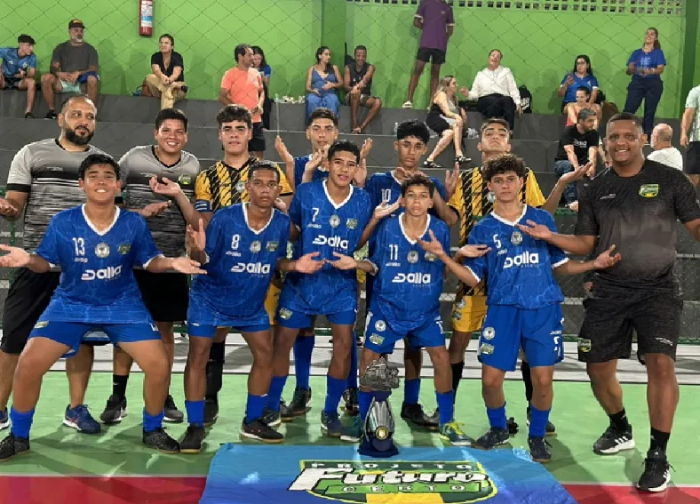 Projeto Futuro Certo é tricampeão capixaba de futsal, na categoria sub-14
