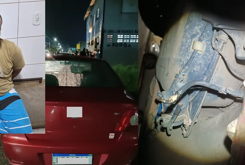 Homem ateia fogo no carro da ex, resiste à prisão e acaba levado para a delegacia de Linhares