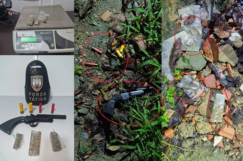 Escritório do crime em Linhares: Traficantes deixam ilícitos na rota de fuga desesperada