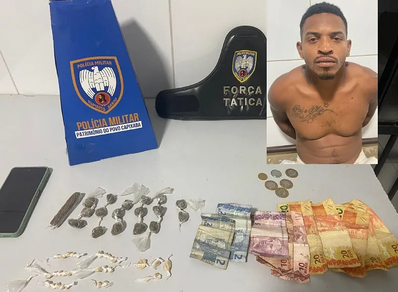 No Aviso: Prisão e apreensão de drogas em ação da Força Tática em Linhares