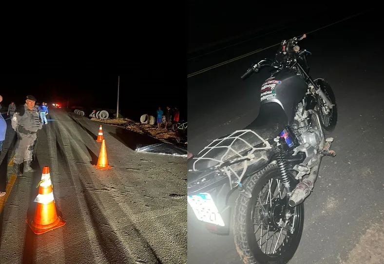 Jovem morre atropelado quando filmava “grau” em Sooretama. Piloto da moto tem 17 anos
