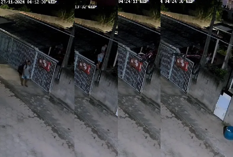 Homem furta duas bikes em Linhares após pular muro, mas uma ele deixa para trás