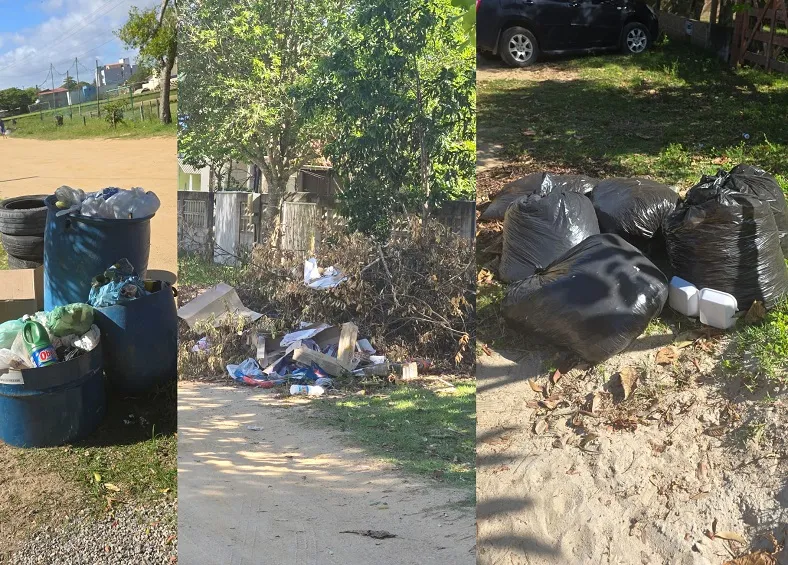 Pontal do Ipiranga: Leitora envia fotos e vídeos de entulho e lixo nas avenidas