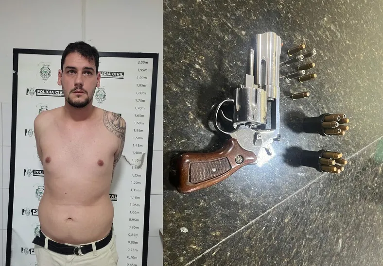Preso com arma e munições paga R$ 7 mil de fiança e é solto em Linhares