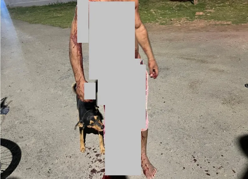 Casal ferido a golpes de garrafa em Linhares. Cena de homem ensanguentado assusta