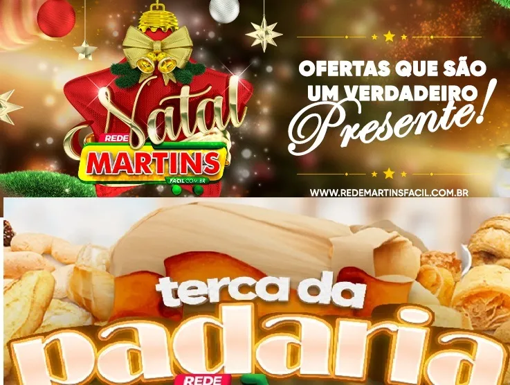 Terçou com ofertas natalinas e horário na semana do Natal no Martins: Vai abrir domingo
