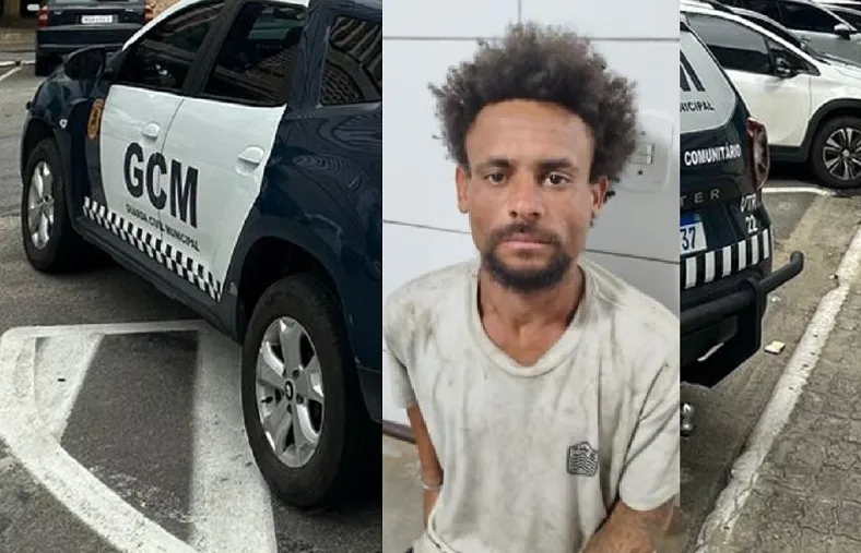 “Achei”, diz homem flagrado carregando botija de gás. Ele estava com mandado em aberto