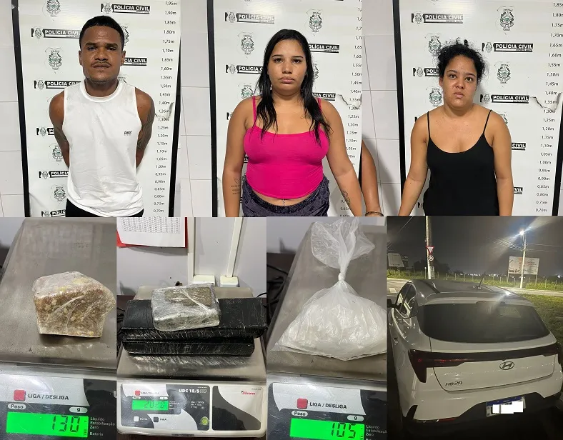 Mais de 2kg de drogas apreendidos em Linhares. Duas mulheres e um homem detidos