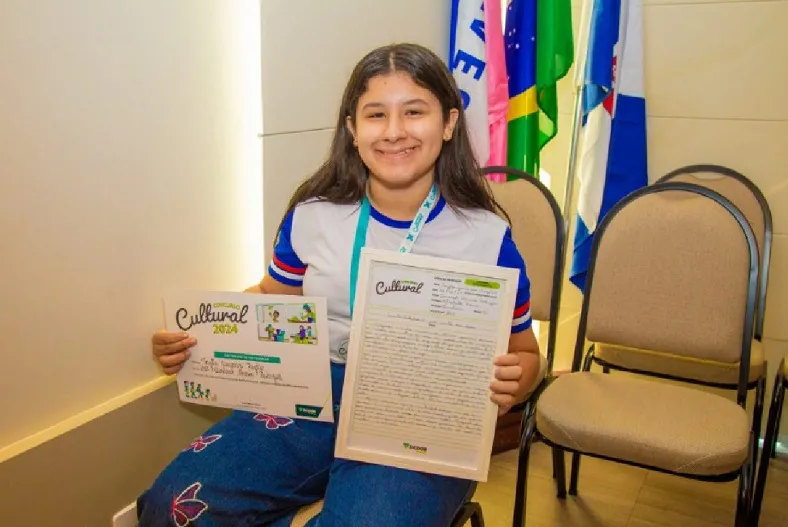 Taylla está na etapa nacional de importante Concurso Cultural. Ela é de Linhares