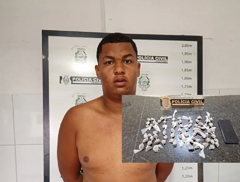 PC prende procurado pela justiça e apreende dezenas de buchas de maconha em Linhares