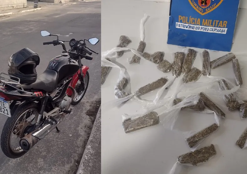Jocafe: Droga, moto roubada e menor aprendidos. Ele é tipo “prende e solta” em Linhares