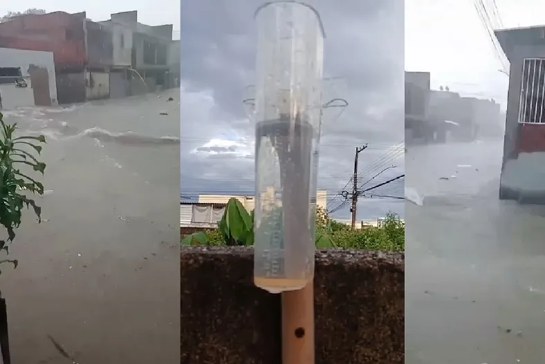 Alagamento: Pluviômetro marca 85 milímetros de chuva no Interlagos, Linhares