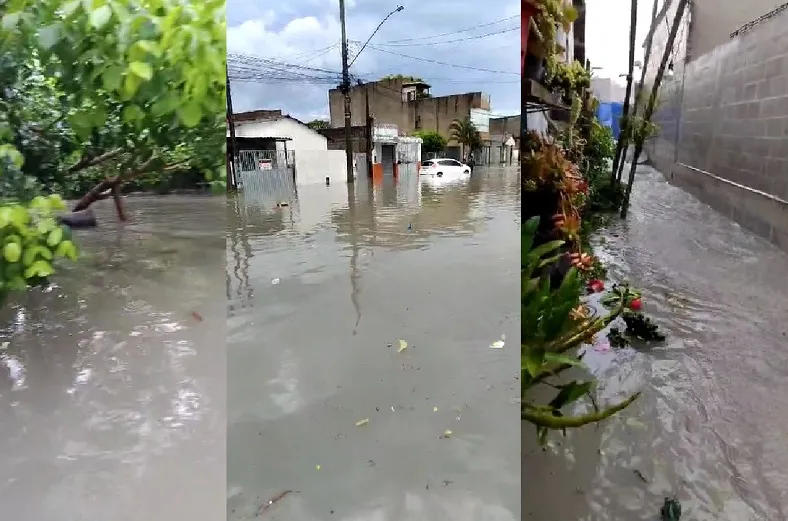 Água invade casa no Interlagos, Linhares. Cenas mostram desespero dos moradores