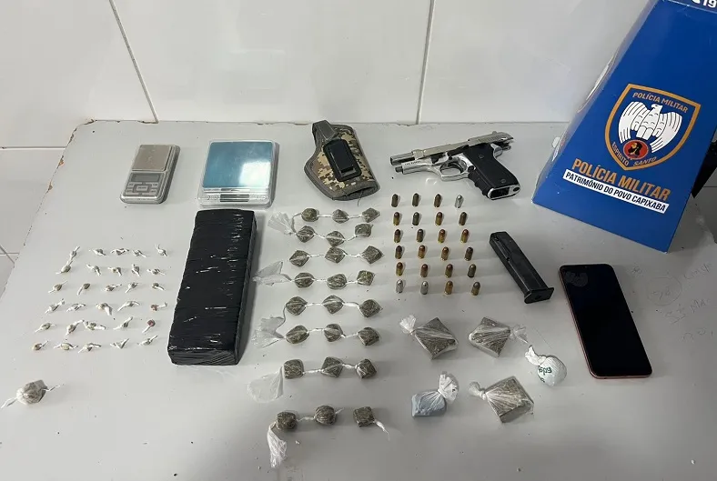 Invasão do Juparanã: Tabletão de maconha, pistola e muito mais em apreensão em Linhares. Um detido