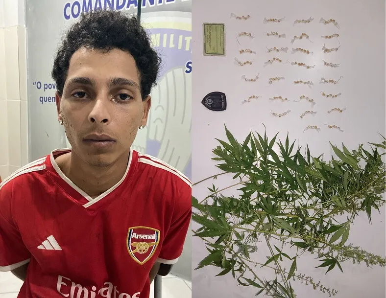 Sooretama: Maconha in natura, pedras de crack, tiros e um suspeito detido