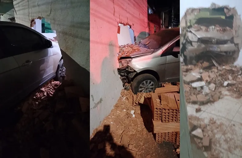 Carro “entra” em residência no Interlagos. Condutora recusa teste do bafômetro