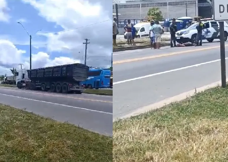 Mulher atropelada na BR-101, em Sooretama