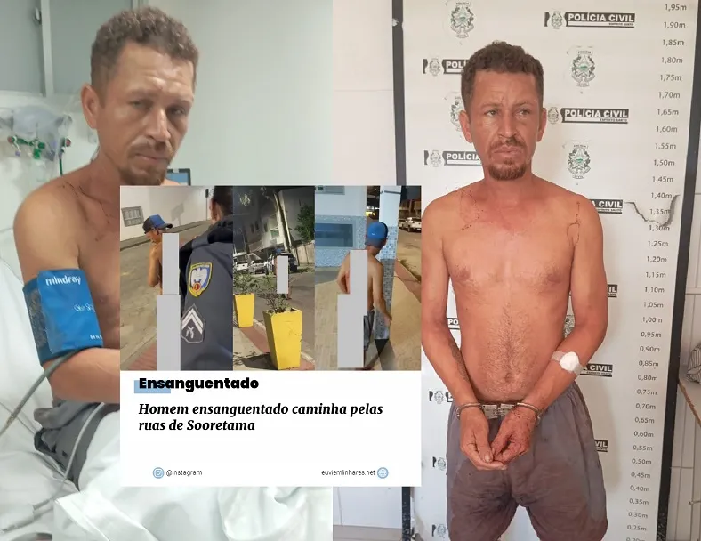 Preso homem que caminhou ensanguentado em Sooretama. Morte de Leandro é citada