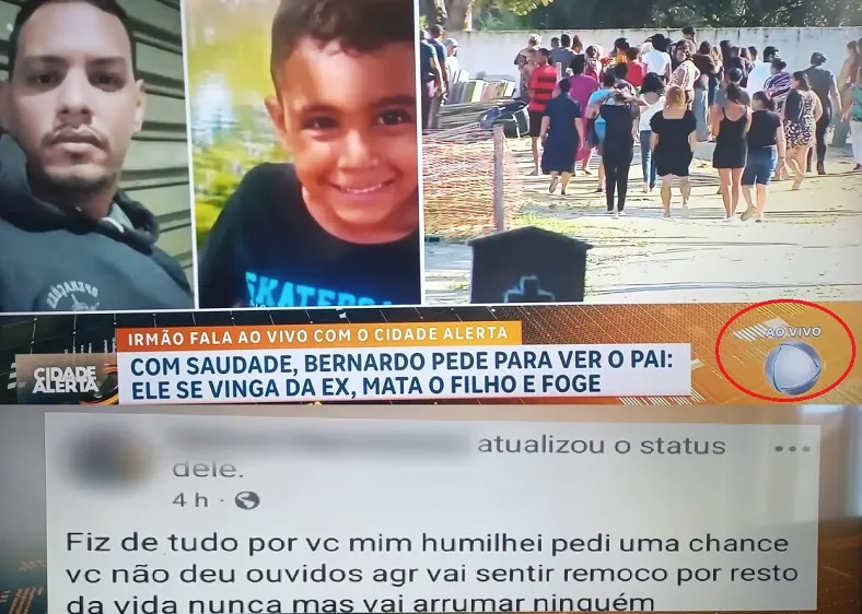 Bernardo:  caso de menino envenenado pelo pai em Vila Velha vira notícia nacional