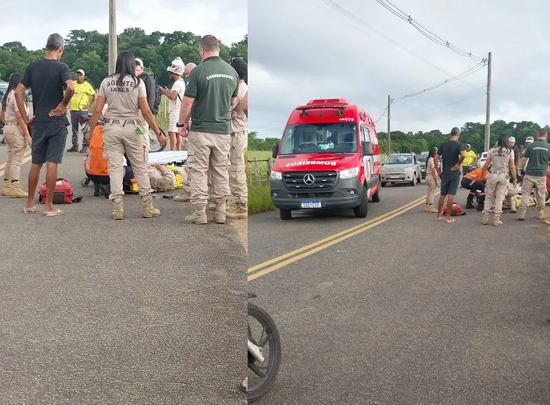 Agentes do Iases feridos em acidente na Estrada de Jataipeba