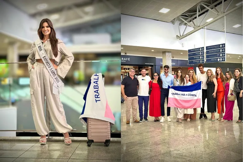 Miss Espírito Santo 2025 chega a São Paulo para o Miss Universe Brasil