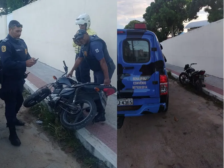 Dupla vê a GCM, se desespera e abandona moto em Linhares