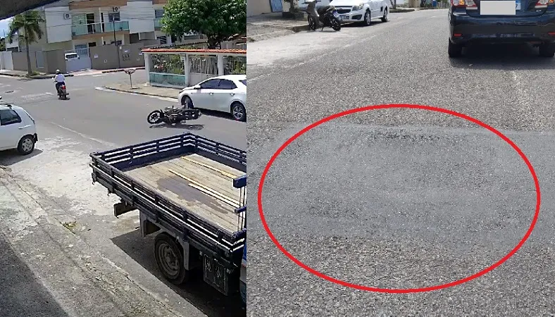 Buraco x perigo x acidente com ferido no Interlagos, Linhares