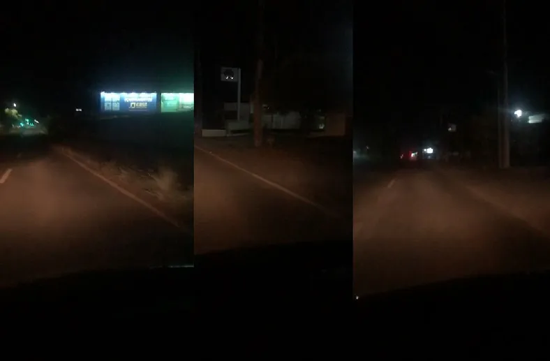 Escuridão e riscos de roubos e acidentes na lateral da BR-101 em Linhares