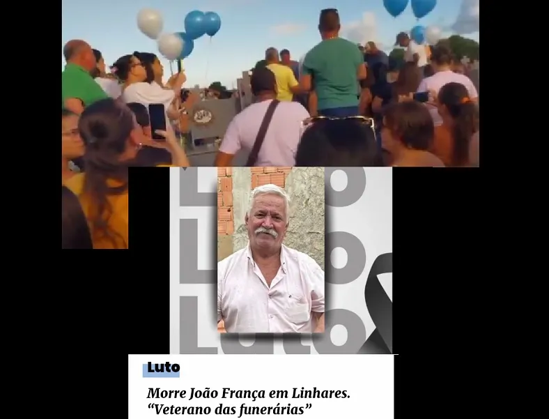 João França é sepultado sob forte emoção em Linhares. Era o “veterano das funerárias”