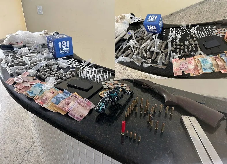 Santa Cruz: Drogas, armas, munições, e até câmera e radiocomunicadores apreendidos
